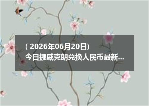 ( 2026年06月20日) 今日挪威克朗兑换人民币最新汇率行情